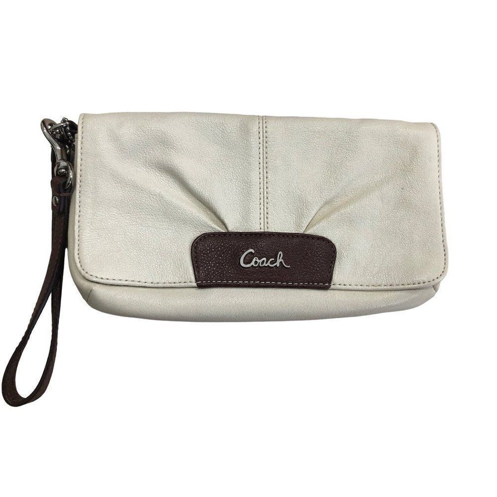 Coach Leather Wristlet Clutch Purse Small